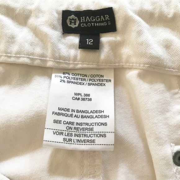 NWOT Haggar White Denim Jeans Size 12 - Picture 3 of 4